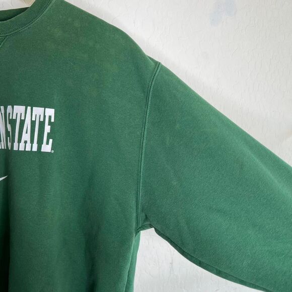 Nike Vintage 90s Michigan State Nike Center Swoosh Crewneck in Green - Picture 4 of 5